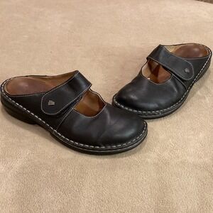 Finn Comfort European Black Mary Jane‎ Clog Shoes Women's US 7, UK 5, EU 37